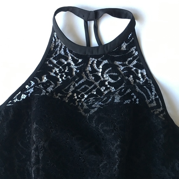 SOLD Nicole Miller Flocked Halter Gown Prom Dress - Picture 4 of 7